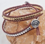 Leather and Metal Bracelet